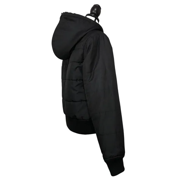 Matix Black Quilted Puffer Jacket Hooded Size M Streetwear Skater Punk Goth Y2K - Image 14