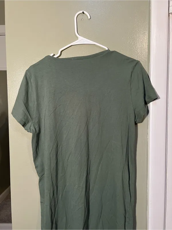 J. Crew Factory Women’s Size Medium Short Sleeve T-Shirt Dress Green Crewneck - Image 8