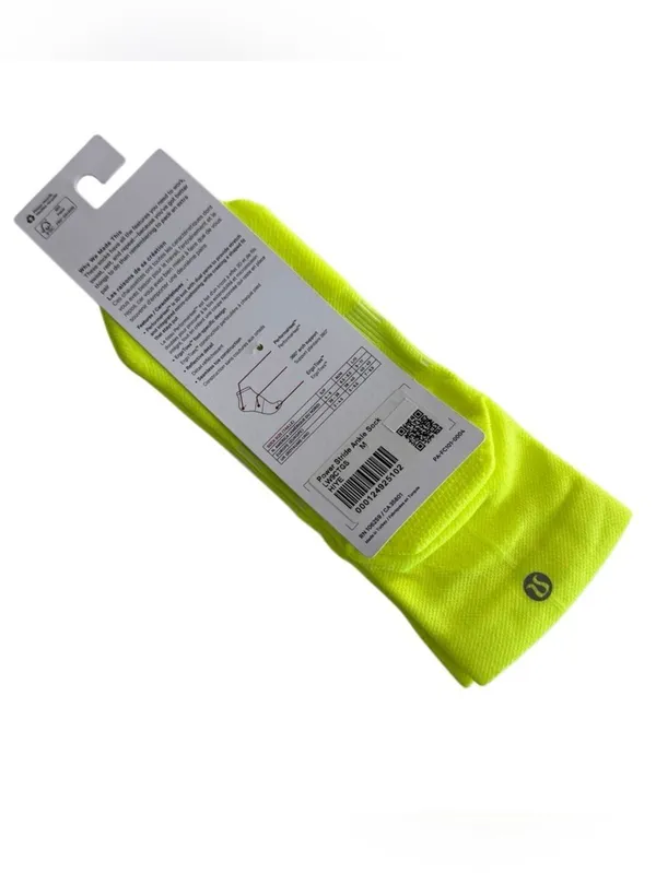 Lululemon Power Stride Ankle Sock Highlight Yellow Medium - Image 4