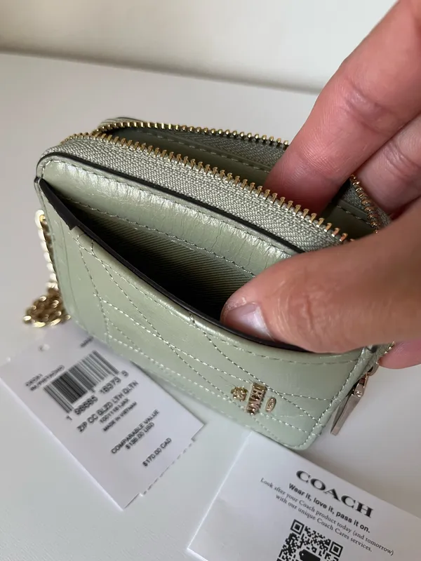 Coach Zip Card Case With Quilting  - Image 6
