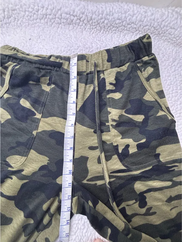 Gorpcore Y2K Athleisure Camo Joggers Green Black Lightweight Sweatpants M Size M - Image 5