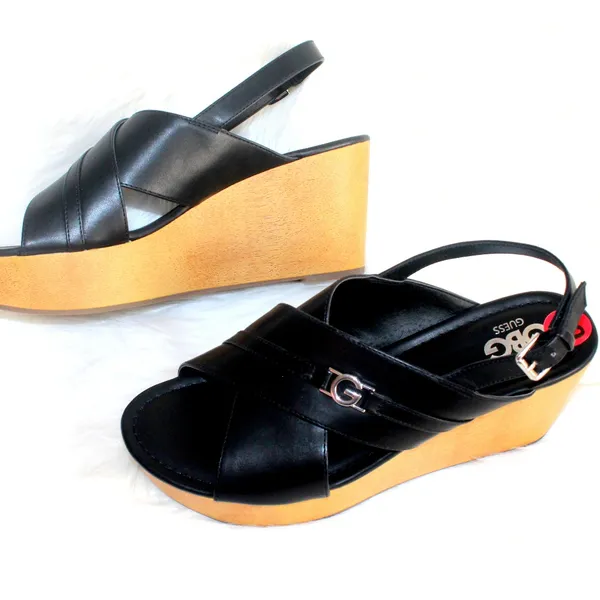 NEW GBG Los Angeles Dee Wedge Sandal Black SZ-10 - Image 5