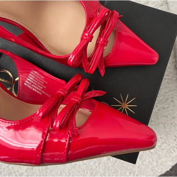 NWT Shoe Dazzle Salsa Red Florentina Slingback Pump (USW8.5) - Image 4