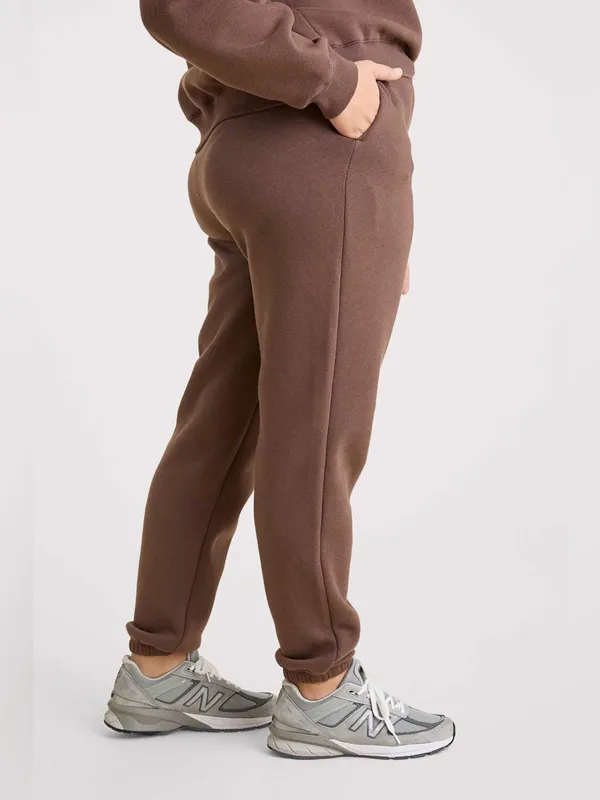 Nuuds Women’s Classic Sweatpants Size Medium Coffee Brown Loungewear Joggers EUC - Image 2