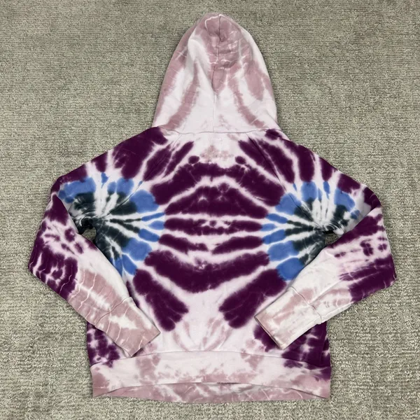 NSF Soul Cycle Hoodie Womens Medium Tie Dye Sweatshirt Pink Purple USA Cotton - Image 5