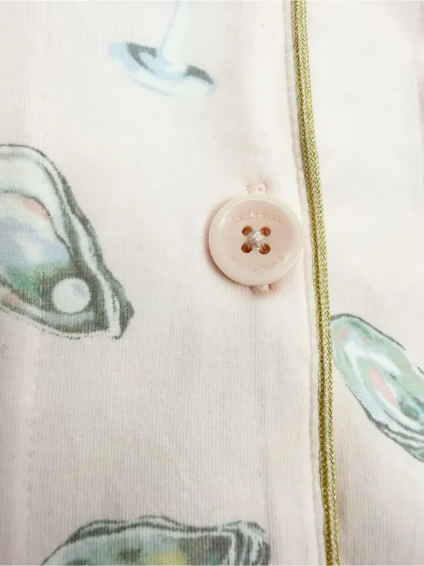 BedHead PJs X Anthropologie Classic Jersey 2 Piece Pajama Set Oysters Champagne - Image 6