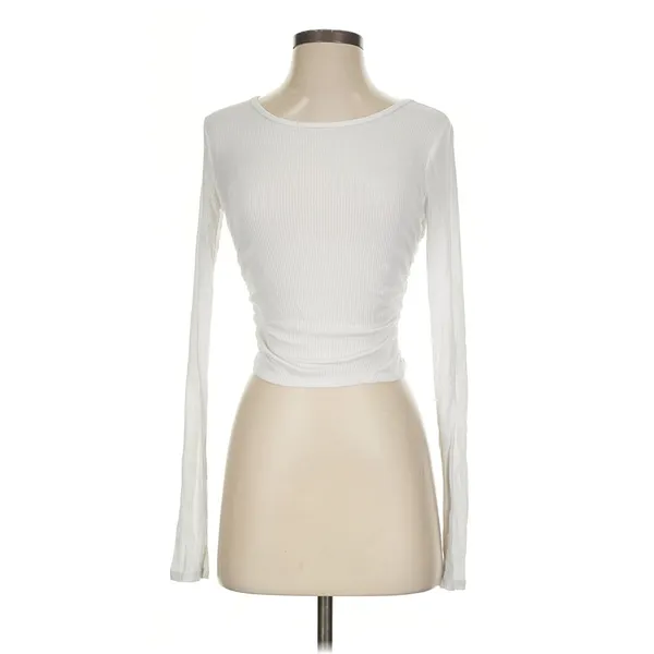 Alo White Gather Long Sleeve XS Top - Image 6