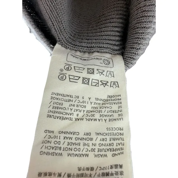 The Rumere Ribbed Knit Wool Sweater Mock Neck Gray‎ Minimalist Workwear Size 34 - Image 5