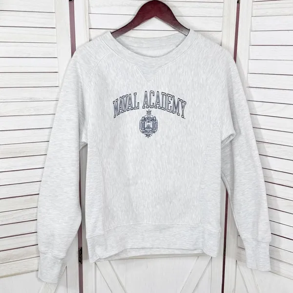 Pro Edge Campus Naval Academy Reverse Weave‎ Sweatshirt Light Grey Medium Gray - Image 7