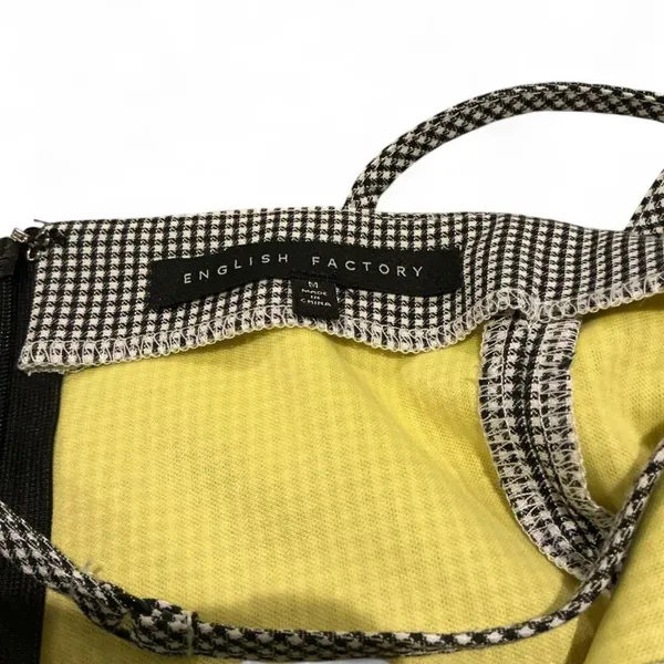English Factory Black And White Gingham Peplum Tank‎ Medium - Image 4