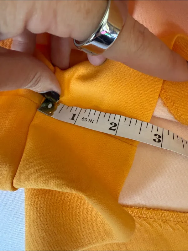 Zara Yellow Orange Mini Skort Size Small - Image 8