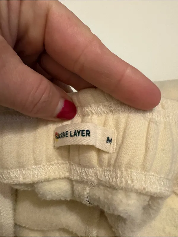 Marine Layer cloud 9 fleece sweatpants antique white size medium - Image 8