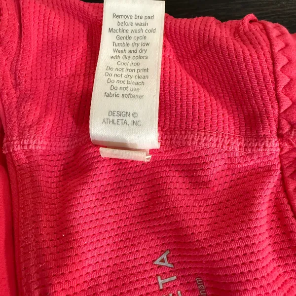 Athleta Deep Breathe Bralette Sports‎ Bra Womens Medium Pink Crisscross Back - Image 7