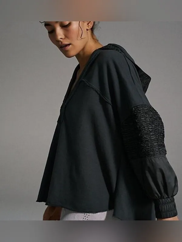Free People Movement Spin Hoodie Charcoal Gray Size Small - Image 2