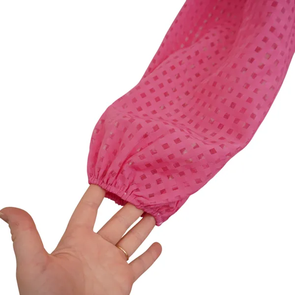 Petal + Pup Pink Check Wrap Mini Dress Smocked‎ Feminine Bachelorette Party - Image 3