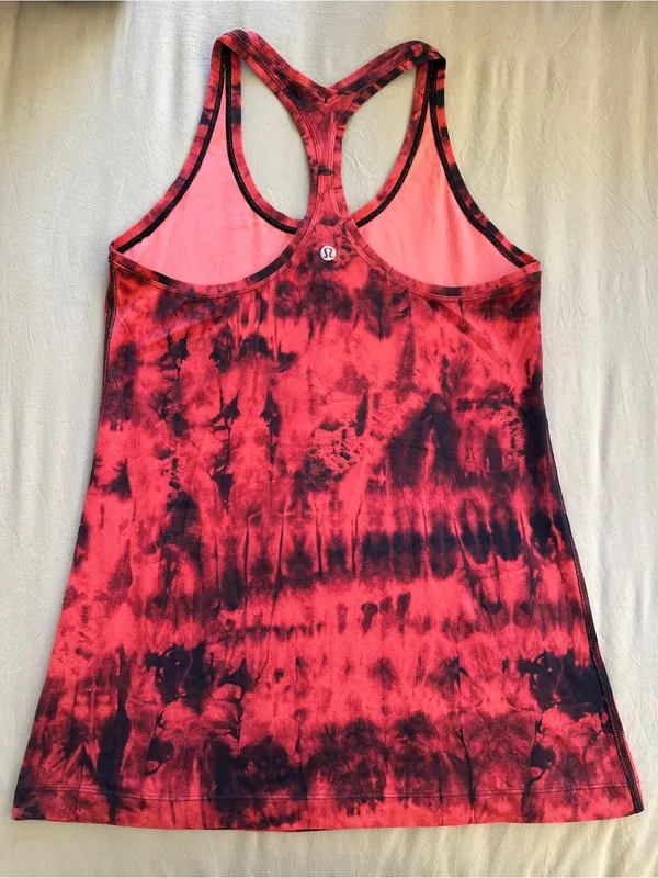 LULULEMON Cool Racerback II Nulu *Game Day in Game Day Red Black Multi Sz. 4 - Image 9
