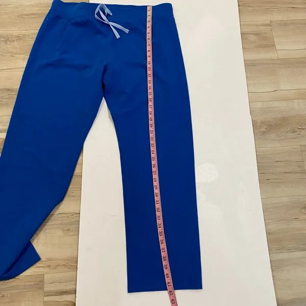 FIGS Technical Collection XL Royal Blue Straight Leg Scrub Pants Drawstring - Image 7