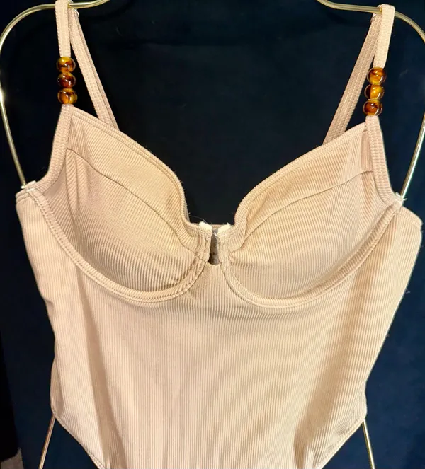 Tan One Piece Swimsuit - Image 3