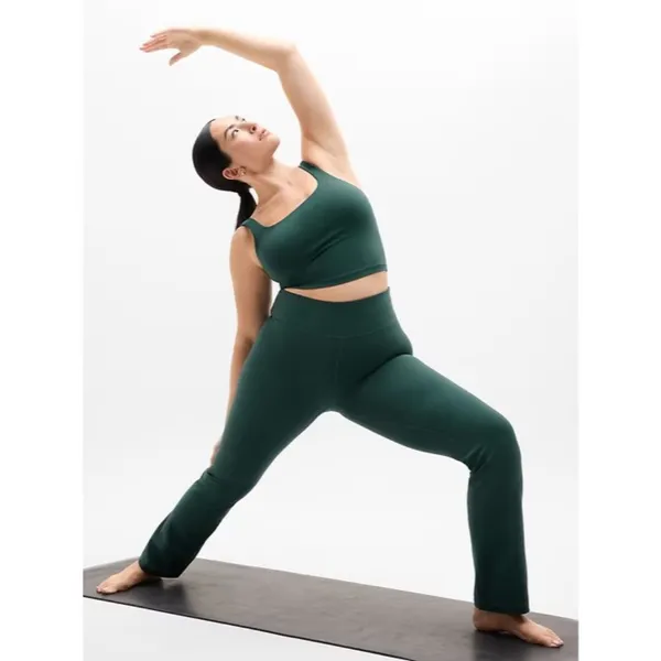 New Athleta S Elation Ultra High Rise Straight Leg Pant Elm Green Small Regular - Image 4