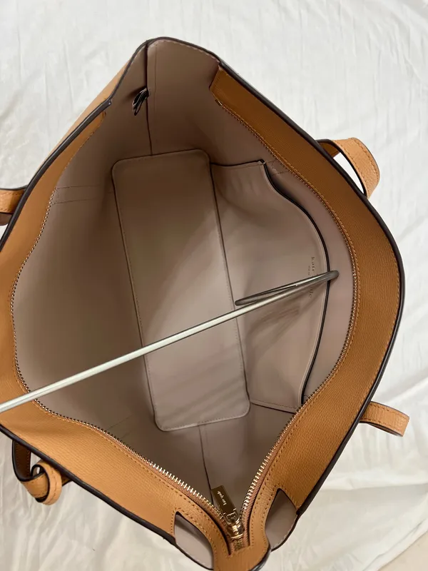 Kate Spade New York S338 Tan Tote Shoulder Bag Spade Charm - Image 4