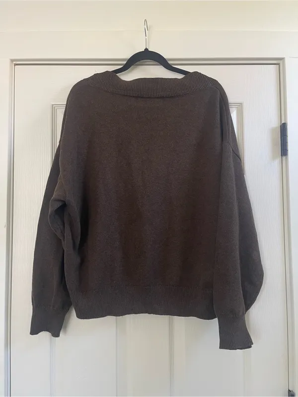 Women’s Free People FP Beach Solar Cardigan Tie Sweater Chocolate Brown Size S - Image 7