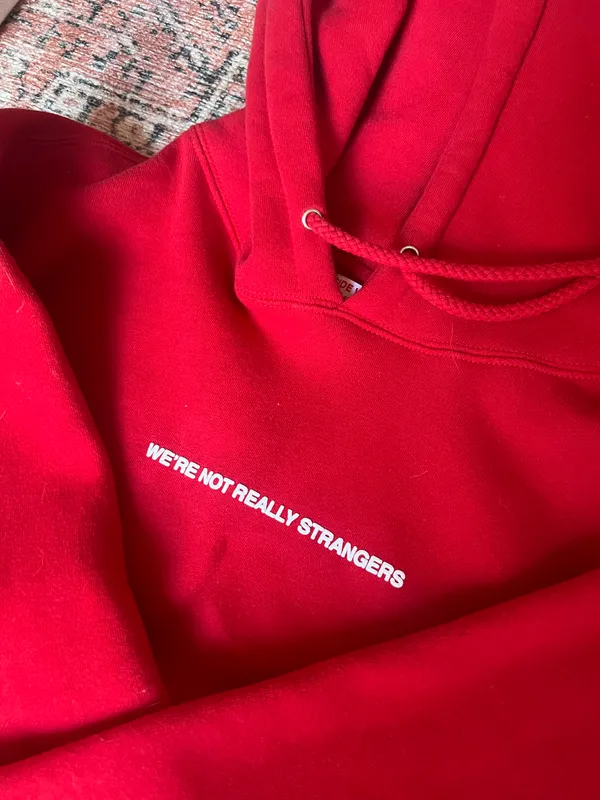 we’re not really strangers Red Size M - Image 3