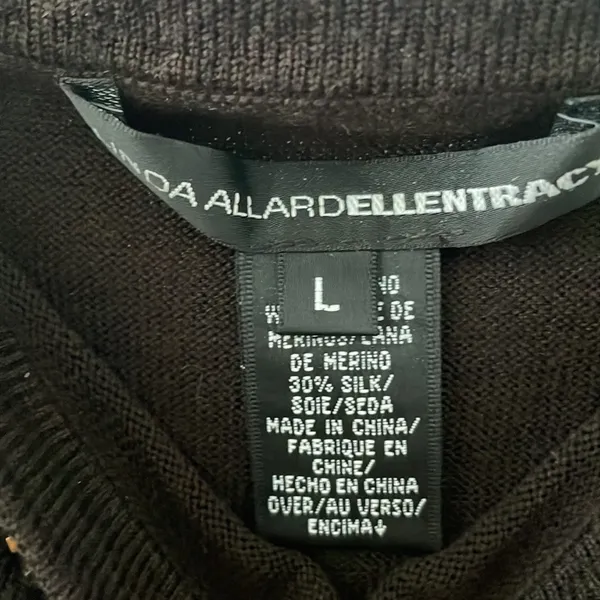 Linda allard Ellen Tracy tank top in brown with beading - Image 3