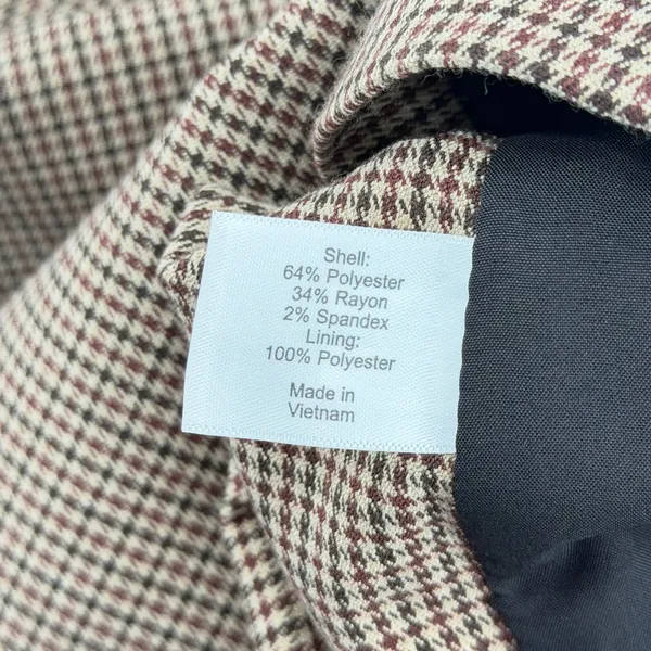 Lane Bryant The Bryant Blazer Brown Houndstooth Double Breasted Size 28 - Image 7