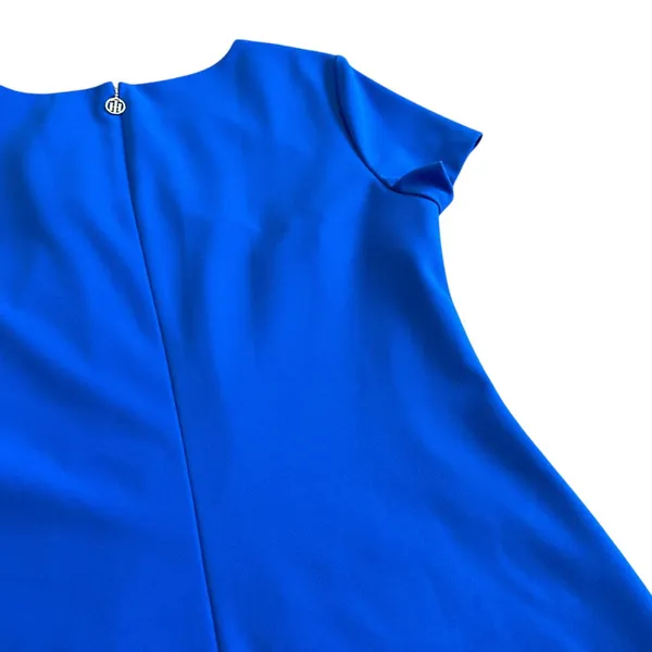 Tommy Hilfiger Faux Pocket Blue Sheath Dress Short Sleeve Size 12 Women's NWT - Image 11