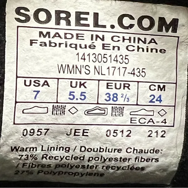 Sorel Premium Women's Size 7 Boots CVS NL1717-435 Blue Waterproof Snow Boots - Image 6