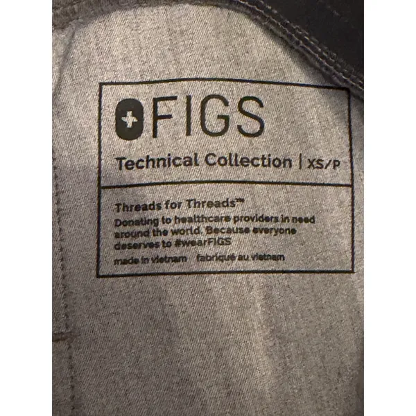 FIGS Zamora Technical Collection XS Heather Gray Jogger‎ Scrub Pants Loose Fit - Image 3