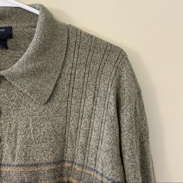 Dockers Grandpa Knit Sweater Academic Nerd Preppy Mature Fall‎ Top Women Large - Image 3