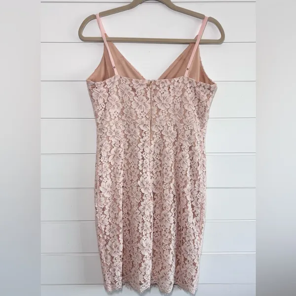Lulus Sweet Blossom Blush Pink Lace Floral‎ Dress Size 10 - Image 4