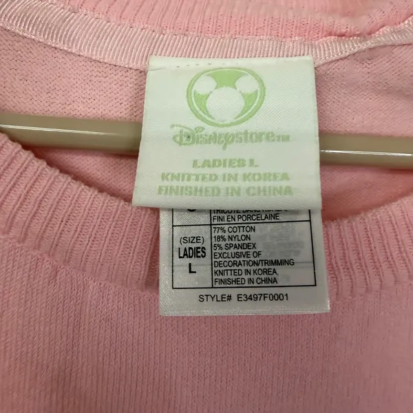 Disney Store Minnie Mouse Pink Cardigan & Shell 2 Piece Sweater Set Ladies L - Image 2