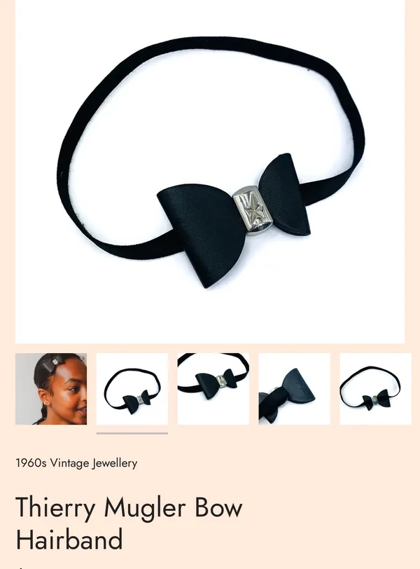 Blue bow headband - Image 6