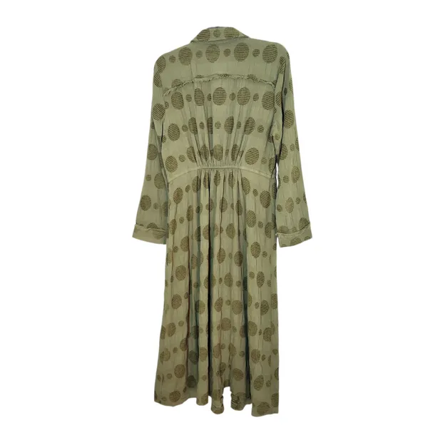 Umgee Green Midi Long Sleeve Shirt Dress NWT Size Small - Image 2