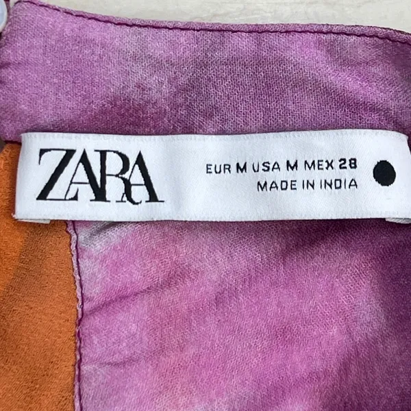 Zara Pink Orange Tie Dye Sequin Halter Maxi Dress Bohemian Festival Size M - Image 2
