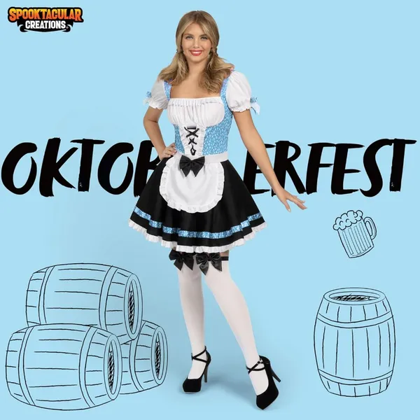 Spooktacular Creations Women Oktoberfest Costume Dirndl Dress German Girl SMALL - Image 7