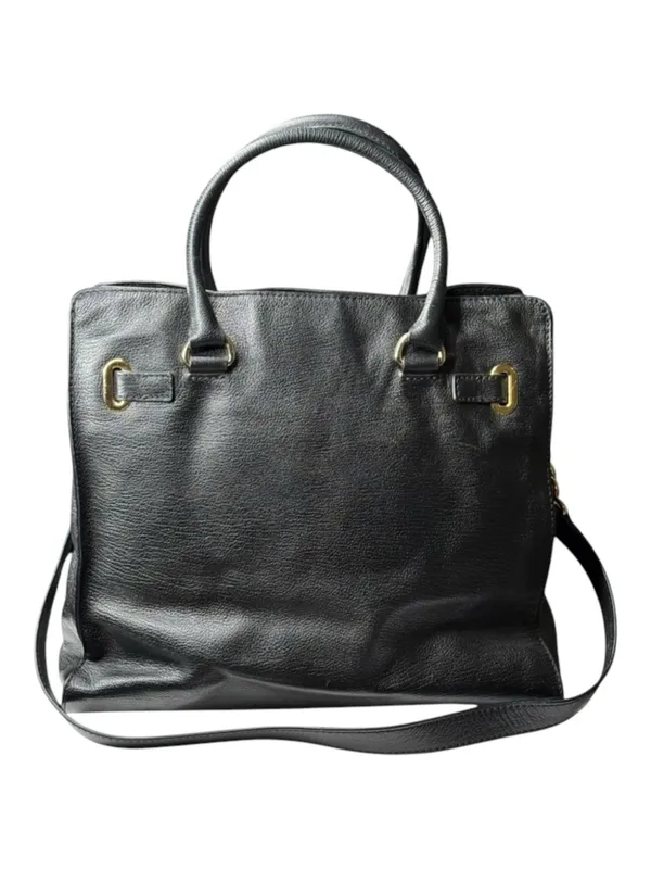 Michael KORS 𖦹 Limited Edition Grommet Large NS Satchel Handbag 𖦹 Black Leather - Image 4