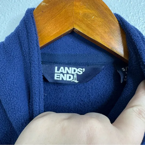Lands' End Blue Fleece Full Zip‎ Jacket Size Small - Image 3