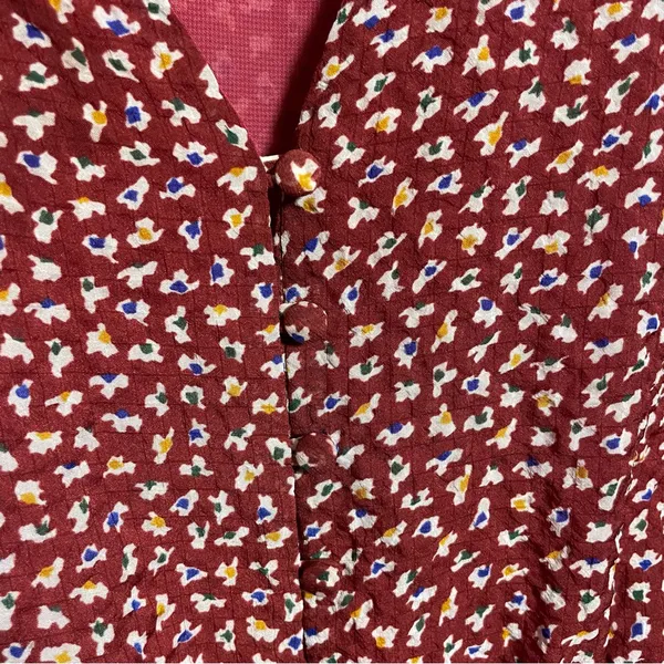 Madewell retro ditsy floral blouse boho button front long sleeve top - Image 8