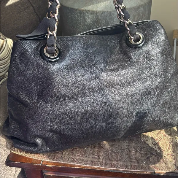 Rare🔥Authentic KATE SPADE Shimmery leather Bow Chain 3 compartments shoulder - Image 5