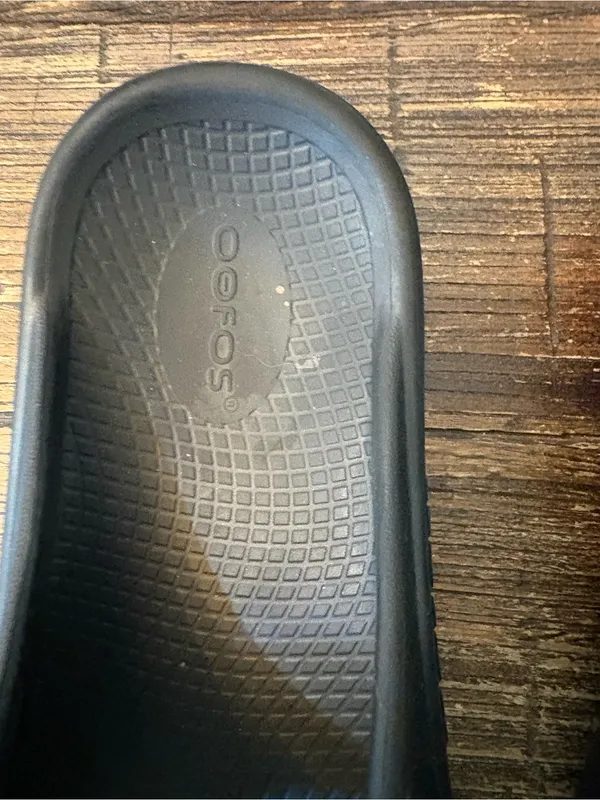 OOFOS OOahh Recovery Slide Sandals Women 7 Black Arch Support OOfoam - Image 3