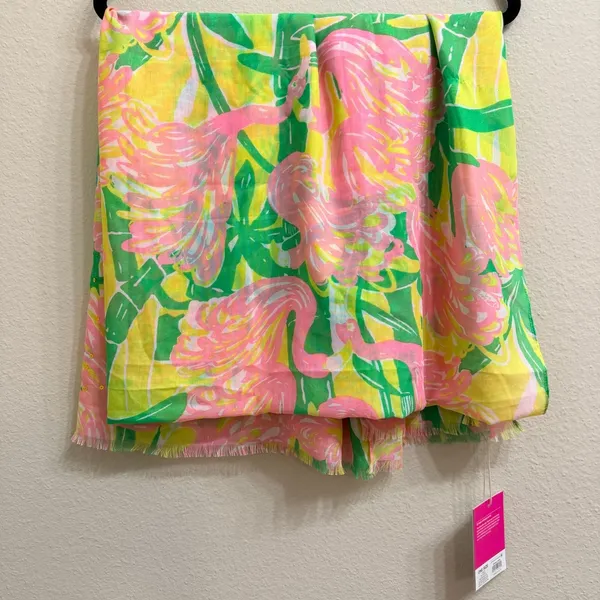 Lilly Pulitzer x Target 20th Anniversary Flamingo Scarf Sequin OS Sarong Coverup - Image 9