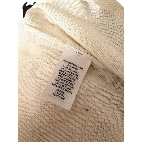 Leith Ivory Knit V Neck Double Strap Sweater Tank Top white Medium‎ - Image 7