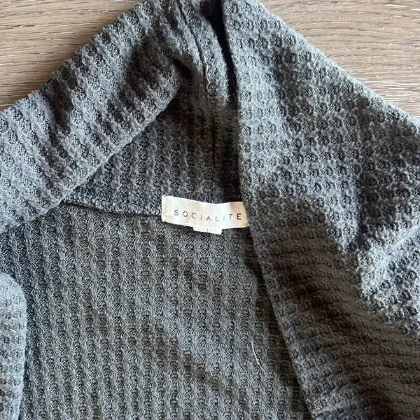 Socialite Gray Cardigan Sweater - Image 2