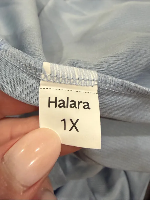 NWOT Halara Blue V Neck Short Sleeve Wide Leg Jumpsuit - Image 8