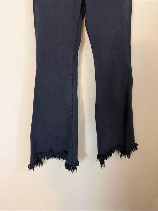 Insane Gene Revival Black High Rise Super Flare‎ Jeans Size 27 - Image 5