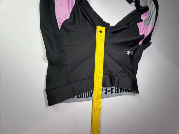 Under Armour Black Leggings with Light Gray Branded Waistband - Image 4
