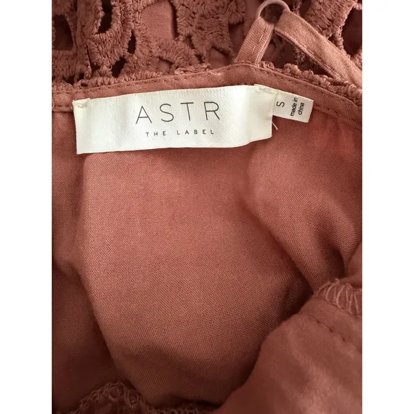ASTR The Label Lace A Line Midi Dress Mauve Women's Size Small - Image 13